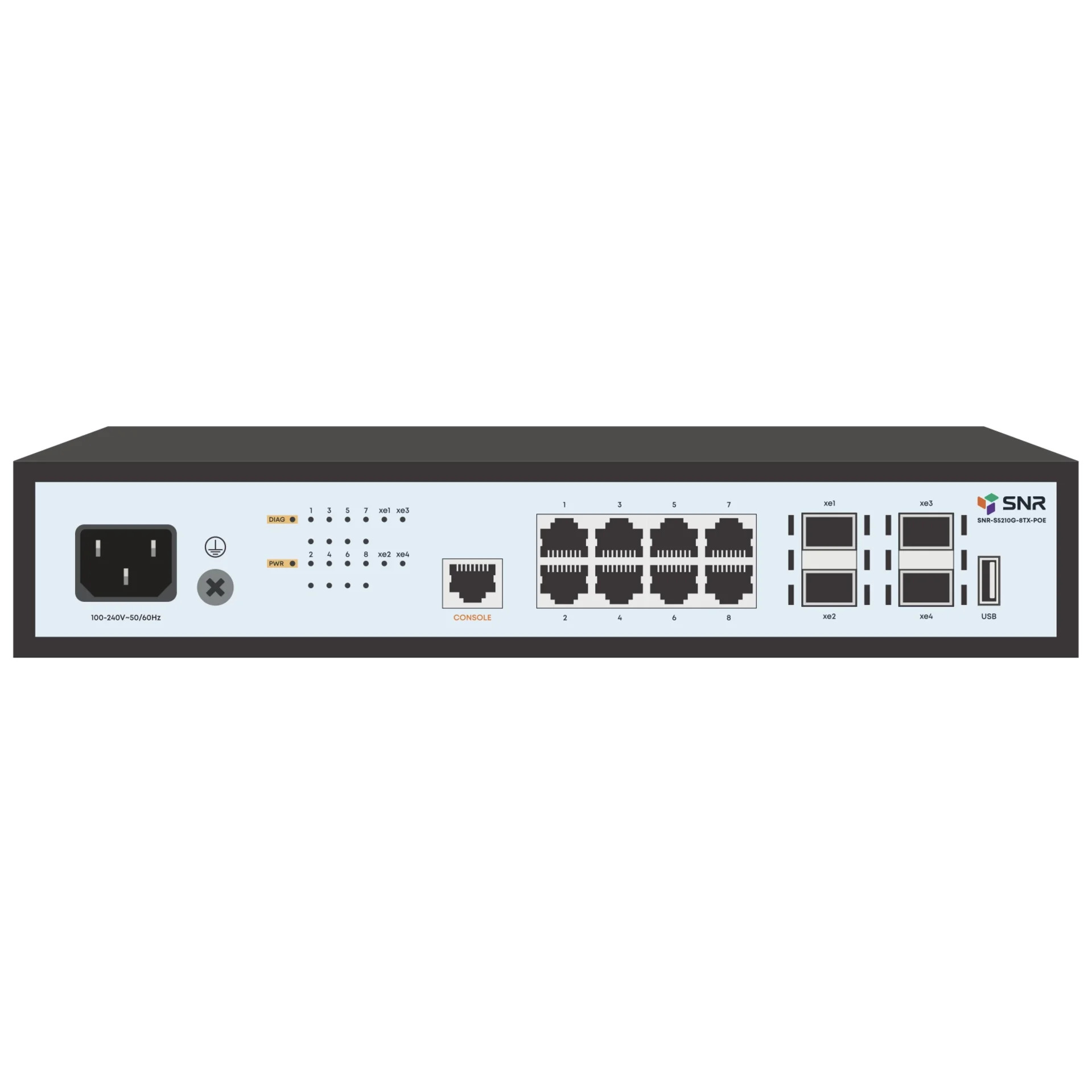 Коммутатор управляемый SNR SNR-S5210G-8TX-POE