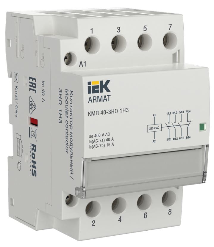 Контактор модульный IEK AR-KMR10-040-40-230