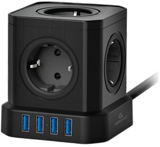 Сетевой фильтр Cablexpert TWR-5-U4-B-3