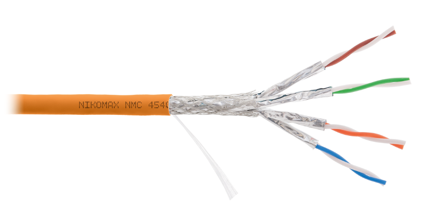 Кабель витая пара S/FTP 6 кат. 4 пары NikoMax NMC 4540C-OR