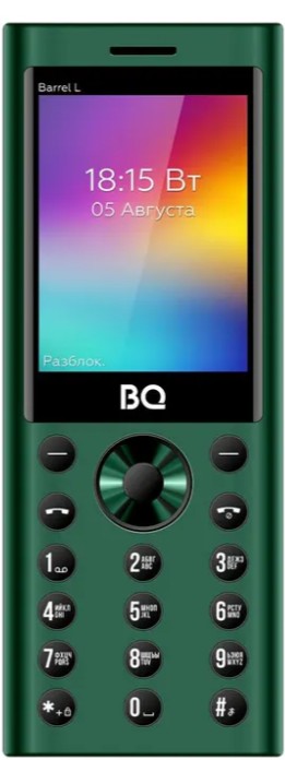 Мобильный телефон BQ 2458 Barrel L Green+Black
