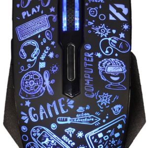 Оптическая светодиодная мышь SmartBuy RUSH X15, Черный, [SBM-745G-K]