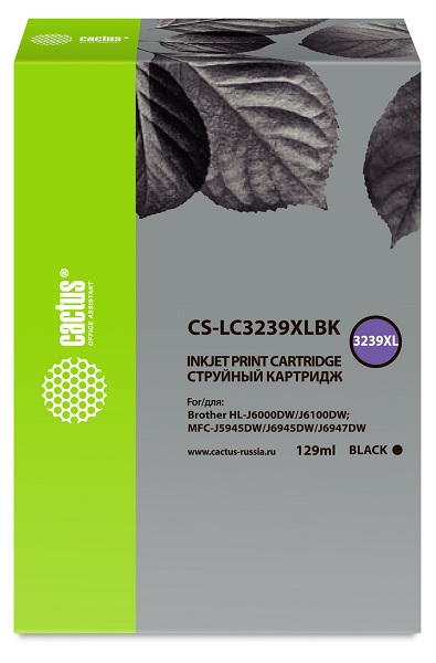 Тонер-картридж Cactus CS-LC3239XLBK Черный