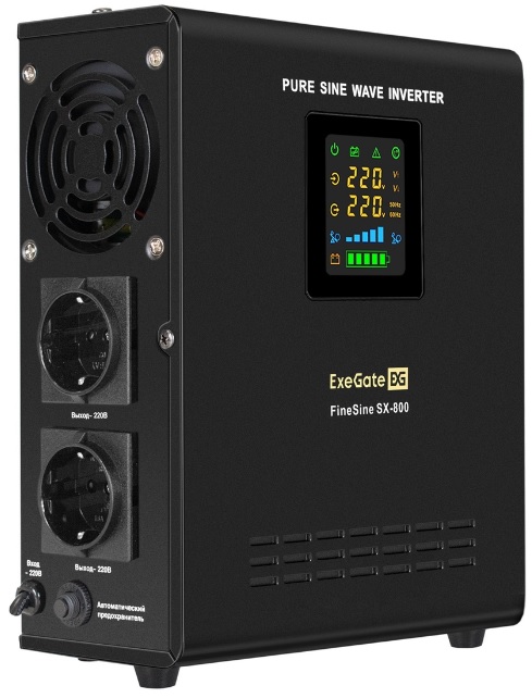 Источник бесперебойного питания Exegate FineSine SX-800.LCD.AVR.2SH