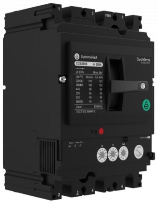 Автоматический выключатель в литом корпусе Systeme Electric SPC100N063L3DF
