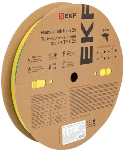 Термоусаживаемая трубка EKF tut-30-yg