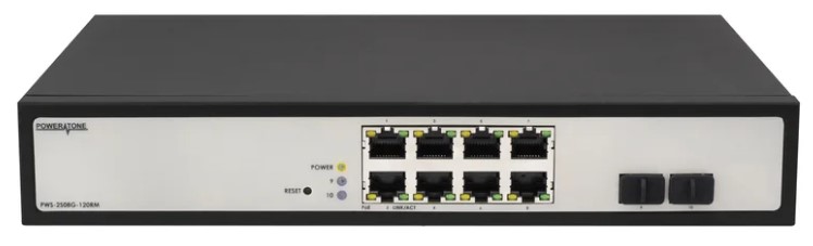 Коммутатор PoE POWERTONE PWS-2S08G-120RM