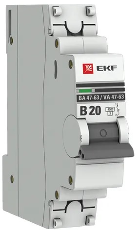 Автоматический выключатель EKF mcb4763-1-20B-pro