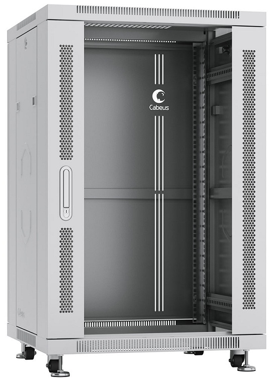 Шкаф напольный 19", 18U Cabeus SH-05C-18U60/80