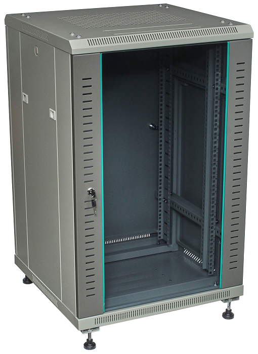 Шкаф напольный 19", 18U W&T B186080GWTWOF