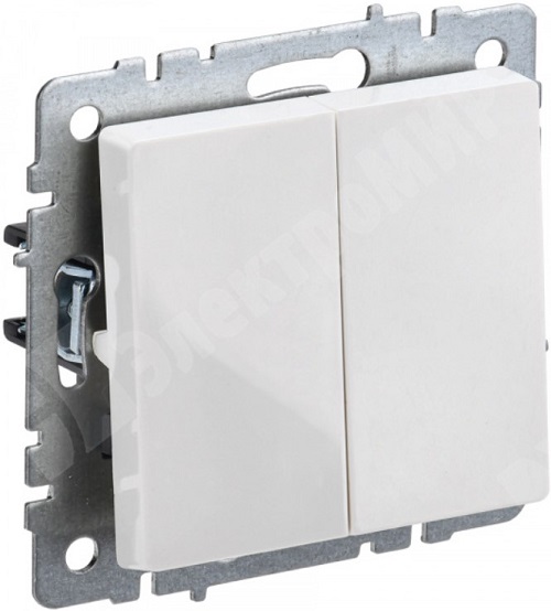 Переключатель двухклавишный IEK BR-V22-0-10-K01-PRO