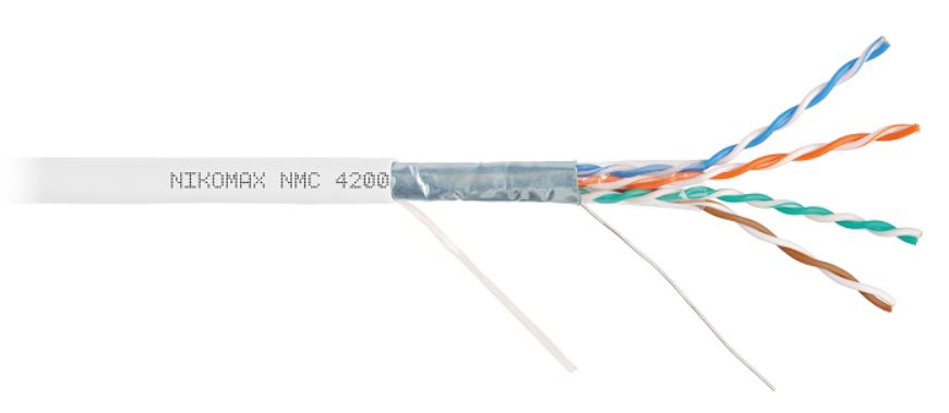Кабель витая пара F/UTP 5e кат. 4 пары NikoMax NMC 4200C-WT