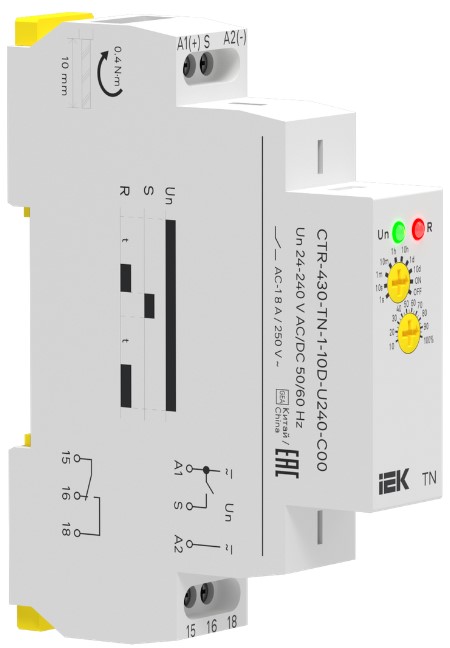 Реле задержки включения IEK CTR-430-TN-1-10D-U240-C00