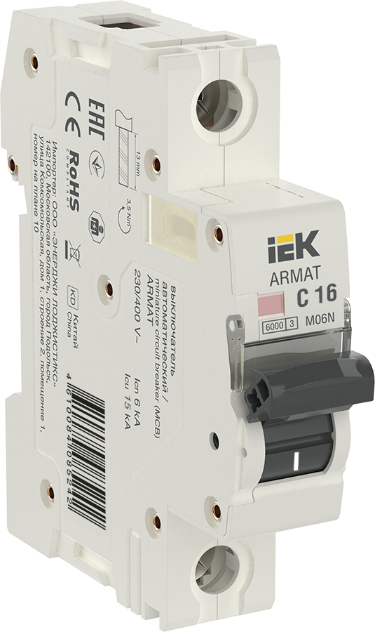 Автоматический выключатель IEK AR-M06N-1-C016