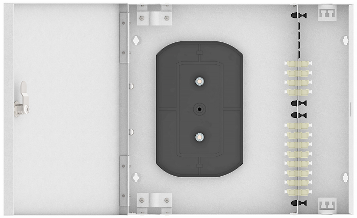 Кросс оптический настенный TopLAN КРН-Top-24LC/U-OM2-GY