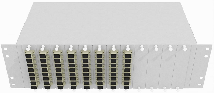 Кросс оптический стоечный TopLAN КРС-Top-3U-64SC/U-OM2-GY