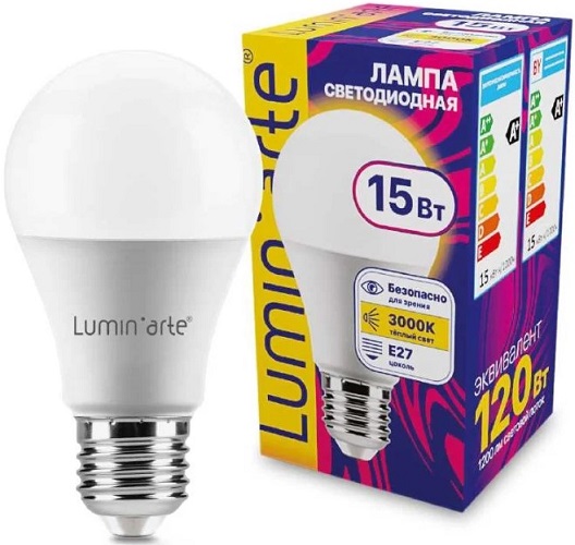 Лампа Lumin'arte LSTD-A60-15W3KE27