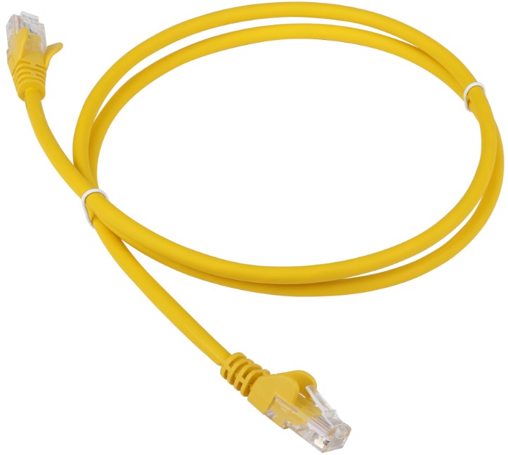 Кабель патч-корд U/UTP 5e кат. 1м Lanmaster LAN-PC45/U5E-1.0-YL