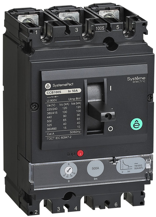 Автоматический выключатель в литом корпусе Systeme Electric SPC100F100L3DF