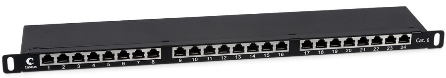 Патч-панель Cabeus PLHD-24-Cat.6-SH-Dual-0,5U