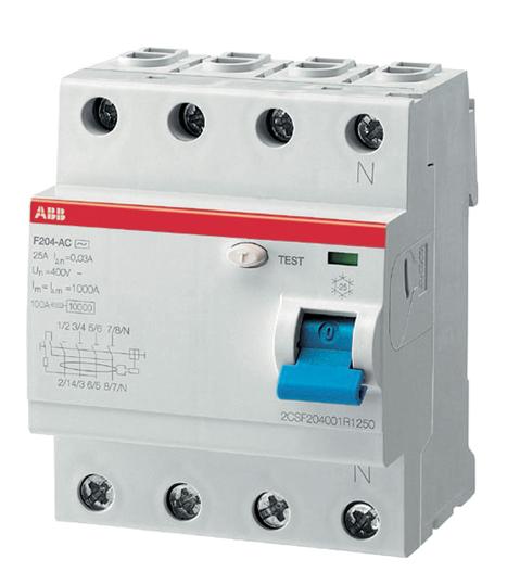 Выключатель дифференциального тока (ВДТ, УЗО) ABB 2CSF204001R2250