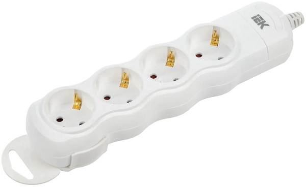 Колодка удлинителя IEK WYP10-D-KP-16-04-ZS-K01