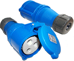 Розетка электрическая Lanmaster LAN-IEC-309-32A1P/F