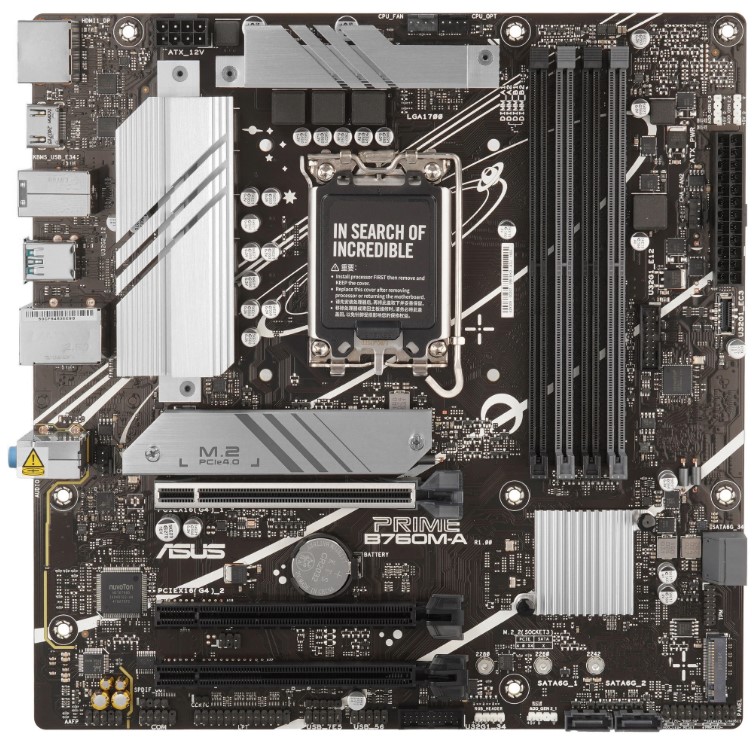 Материнская плата ASUS PRIME B760M-A-CSM, LGA1700, Intel B760, mATX