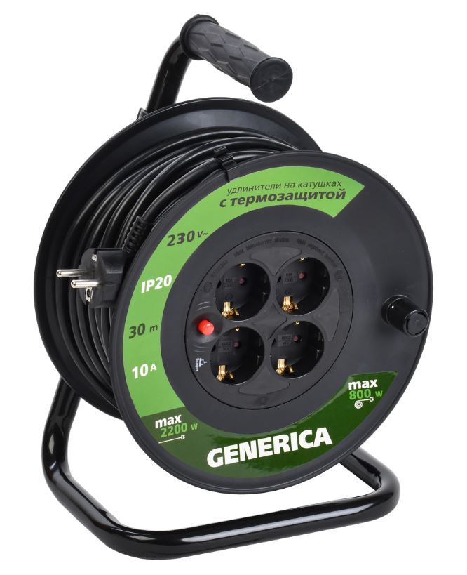 Удлинитель на катушке GENERICA WKP10-10-04-30-G