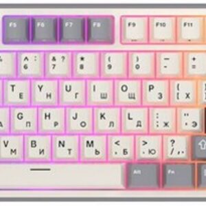 Механическая клавиатура Royal Kludge RK R87 Pro, USB, Серый, Бежевый [6977576550755]