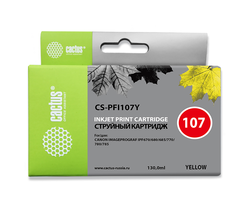 Тонер-картридж Cactus CS-PFI107Y Желтый