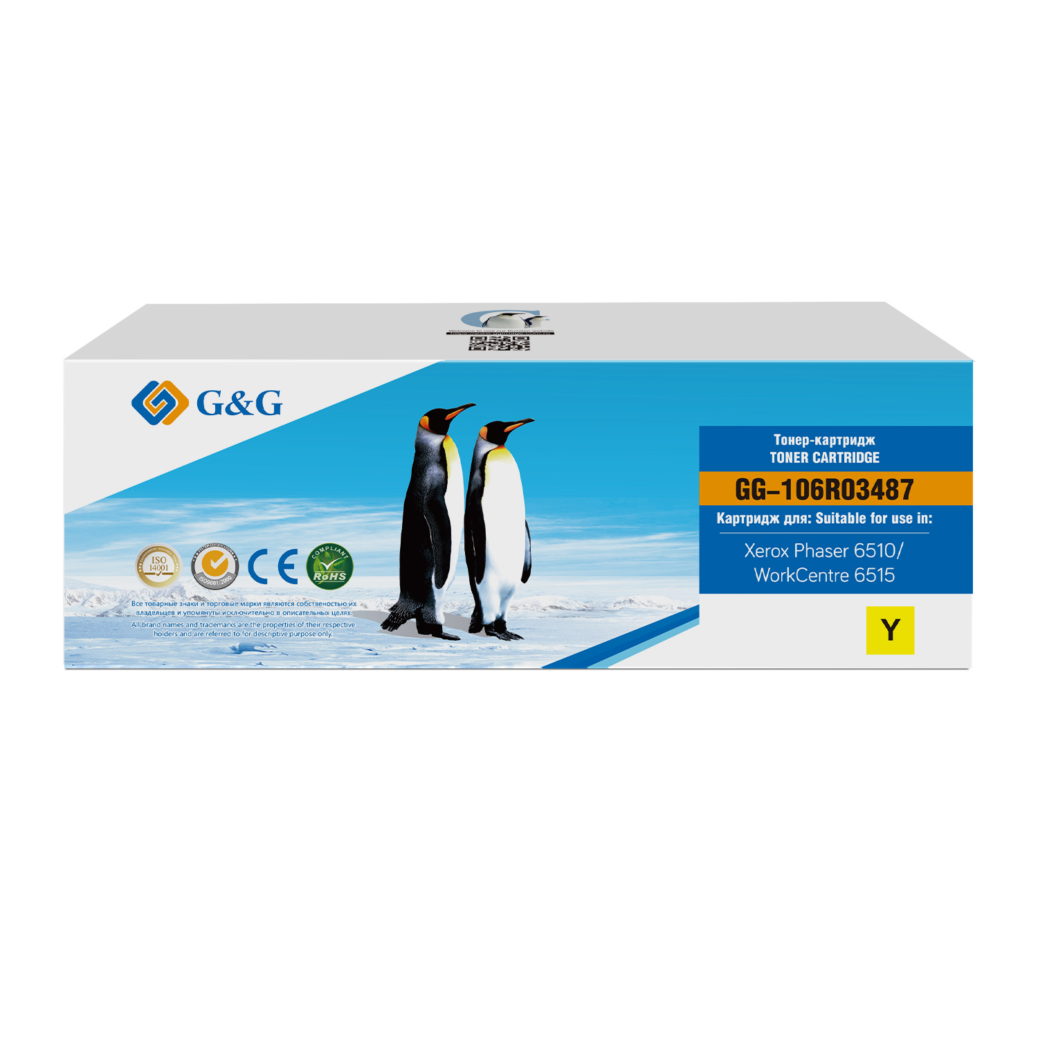 Тонер-картридж G&G GG-106R034 Желтый