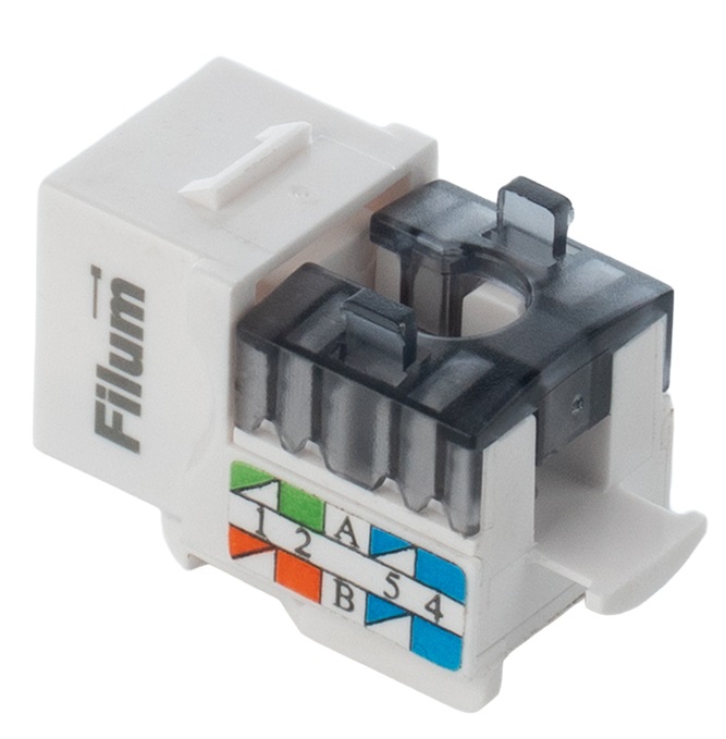 Модуль Keystone RJ45 UTP Filum FL-KJ-U6A-WT-90