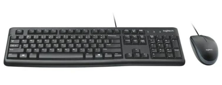 Клавиатура и мышь проводной комплект Logitech K120 и B100