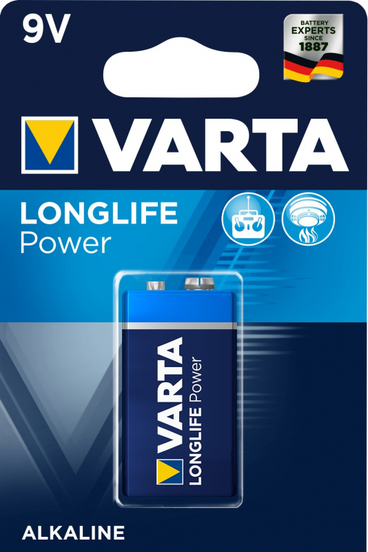 Батарейка Varta LONGLIFE POWER (HIGH ENERGY) Крона 6LR61
