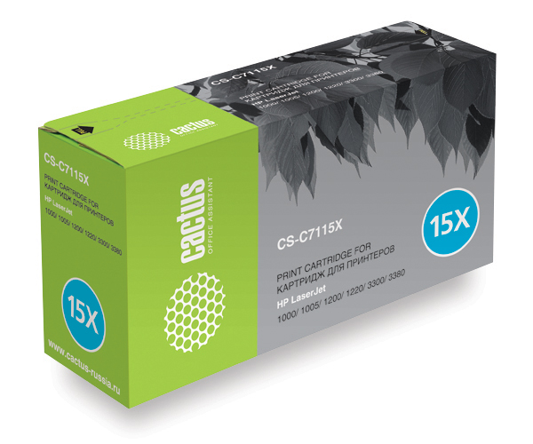 Тонер-картридж Cactus CS-C7115X Черный