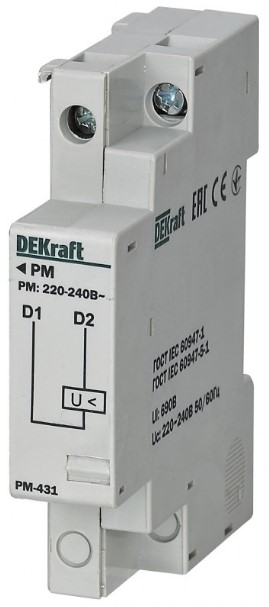 Расцепитель минимального напряжения DEKraft 21262DEK