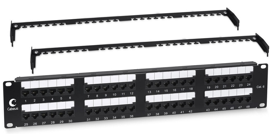 Патч-панель Cabeus PL2-48-Cat.6-Dual