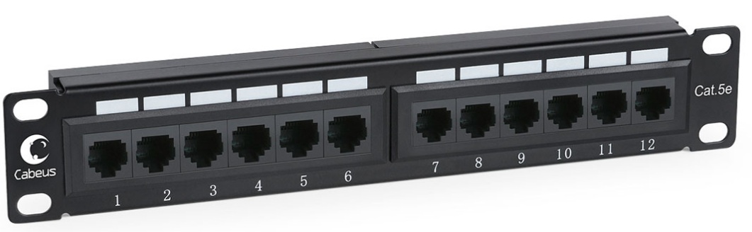 Патч-панель Cabeus PL-12-Cat.5e 10"-Dual