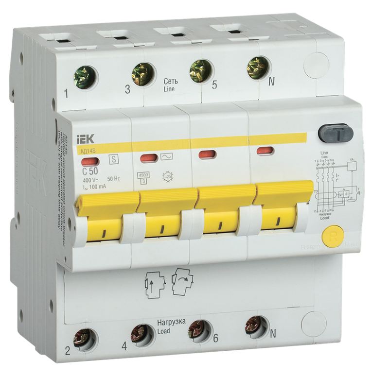 Автомат дифференциальный IEK MAD13-4-050-C-100