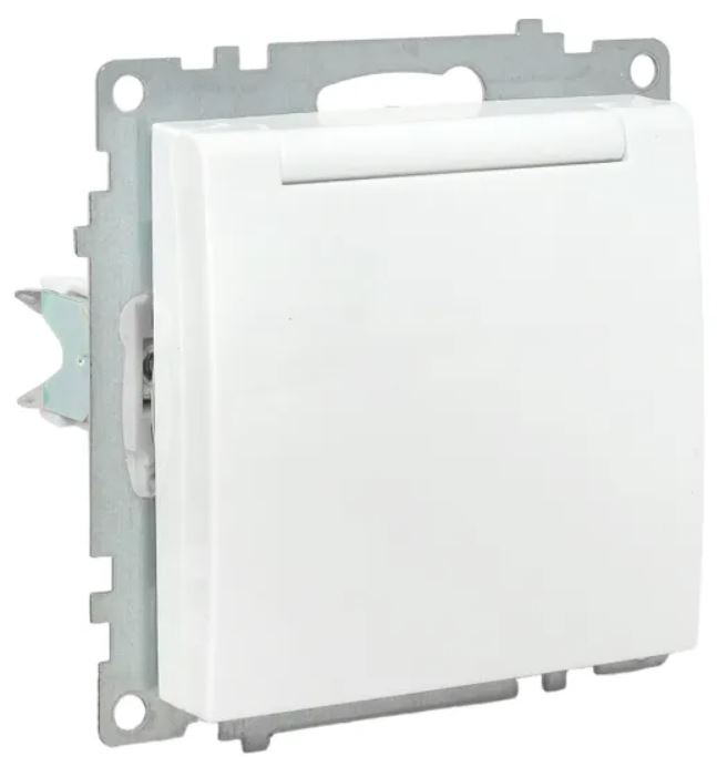 Розетка с заземлением с крышкой EKF EWV10-124-90