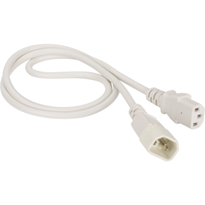 Кабель питания C13 - C14, 1м, Lanmaster LAN-PP13/14-1.0-WH