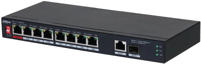 Коммутатор PoE Dahua DH-PFS3110-8ET1GT1GF-96