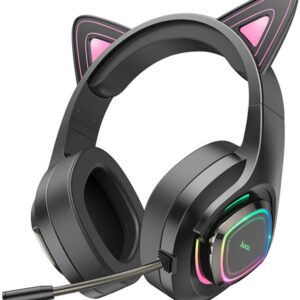 Проводные наушники Hoco W107 Cute cat, Проводной, Накладные, Черный, [W107]