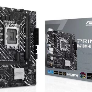 Материнская плата ASUS PRIME H610M-K ARGB, Intel H610, mATX