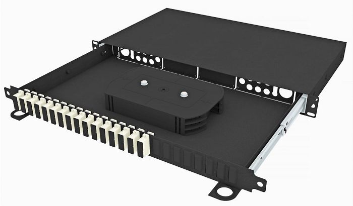 Кросс оптический стоечный TopLAN КРСв-Top-1U-32SC/U-OM2-BK