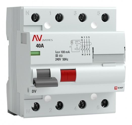 УЗО EKF rccb-4-40-100-s-av