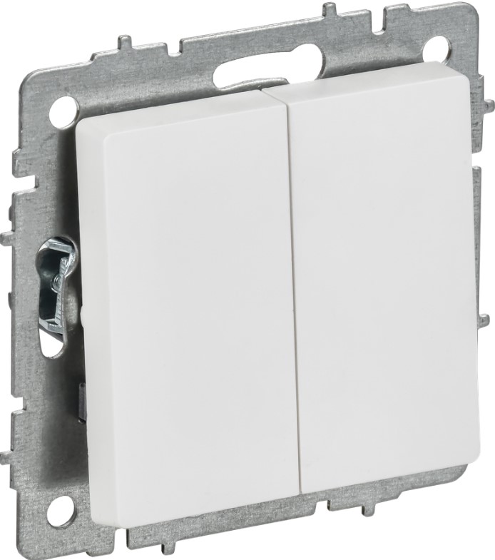 Переключатель двухклавишный IEK BR-V22-0-10-K91