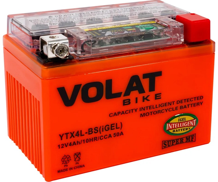 Батарея VOLAT YTX4L-BS(iGEL)Volat