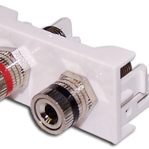 Розетка Mosaic Lanmaster LAN-WA-LP-SPK-WH